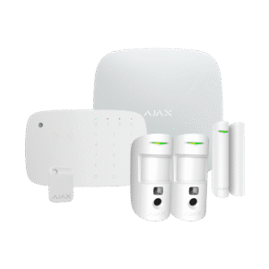 Kit de alarma profesional Ajax HUB 2 sin cuotas con cámaras PIRCAM, contacto magnético y comunicación dual GPRS/Ethernet