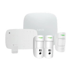Kit de Alarma Inalámbrico Profesional Ajax HUB 2 con PIRCAM, Teclado RFID y Sirena – Grado 2, GPRS/Ethernet